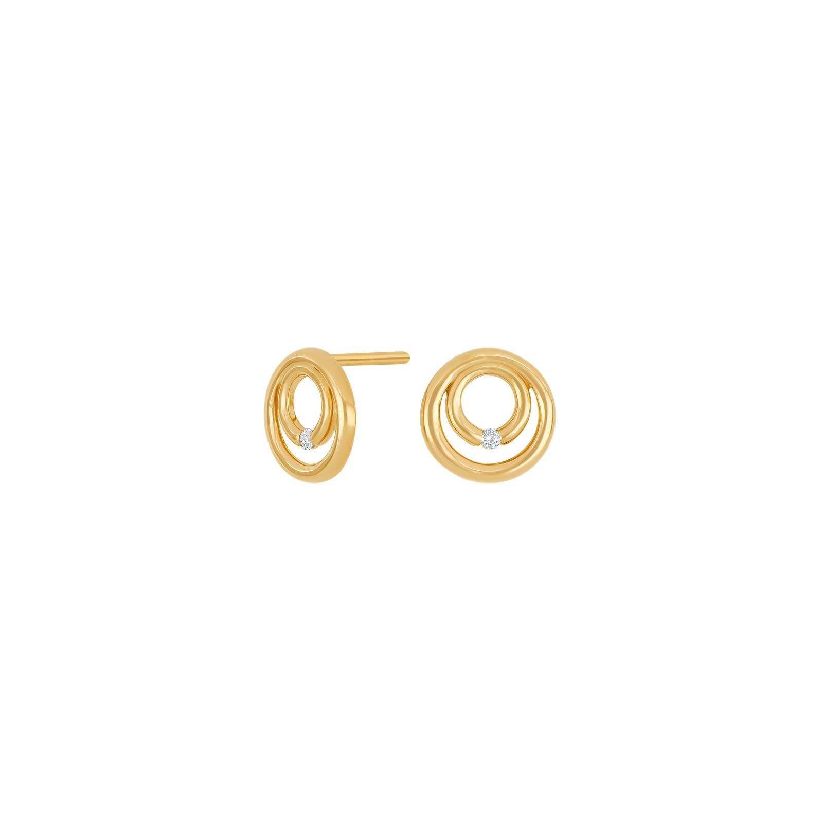 8ct. gold earrings w. cz