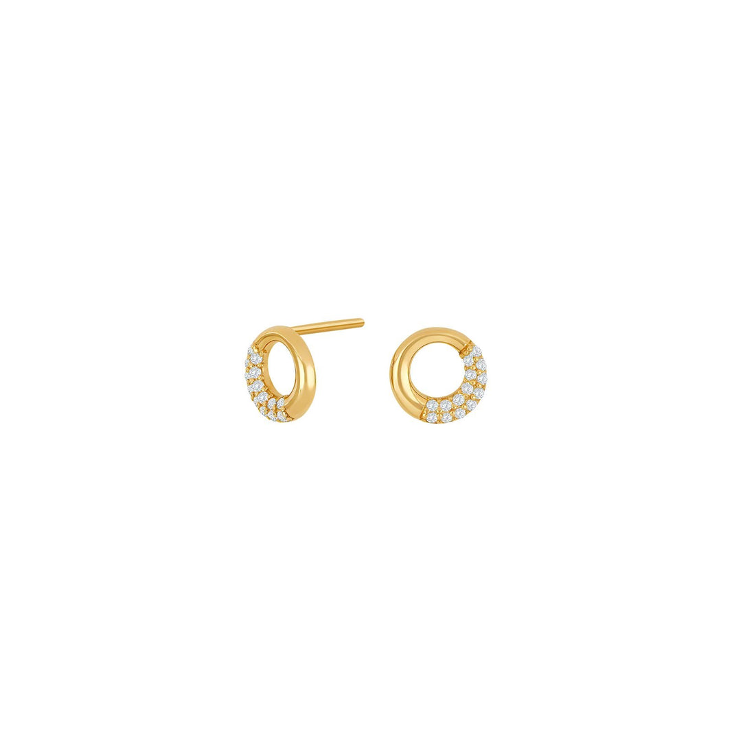 8ct. gold earrings w. cz