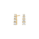8ct. gold earrings w. cz