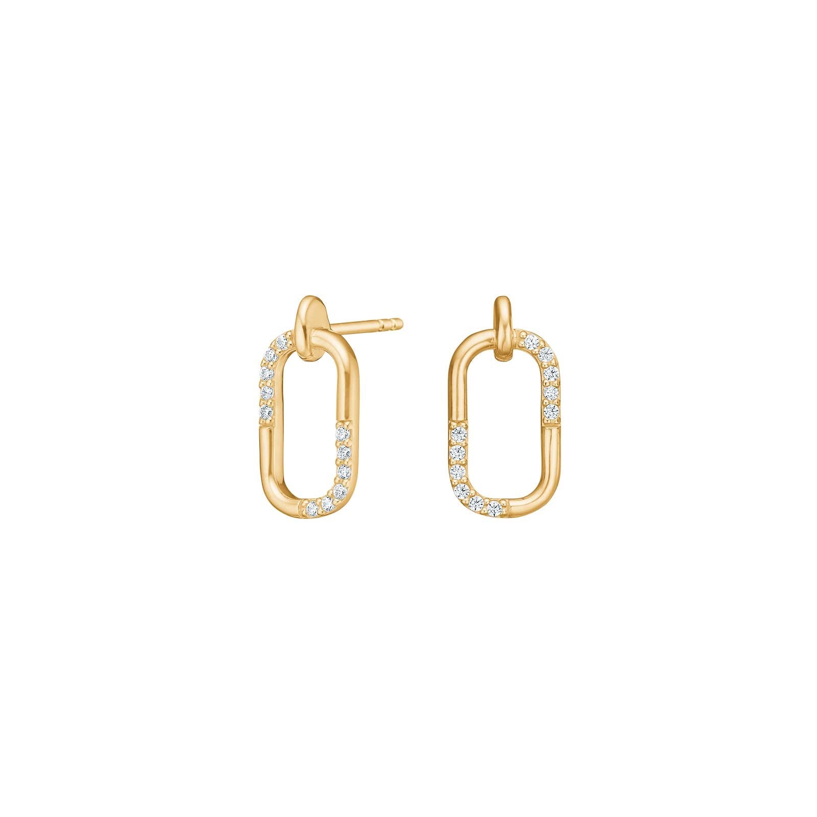 8ct. gold earrings w. cz