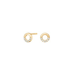 8ct. gold earrings w. cz