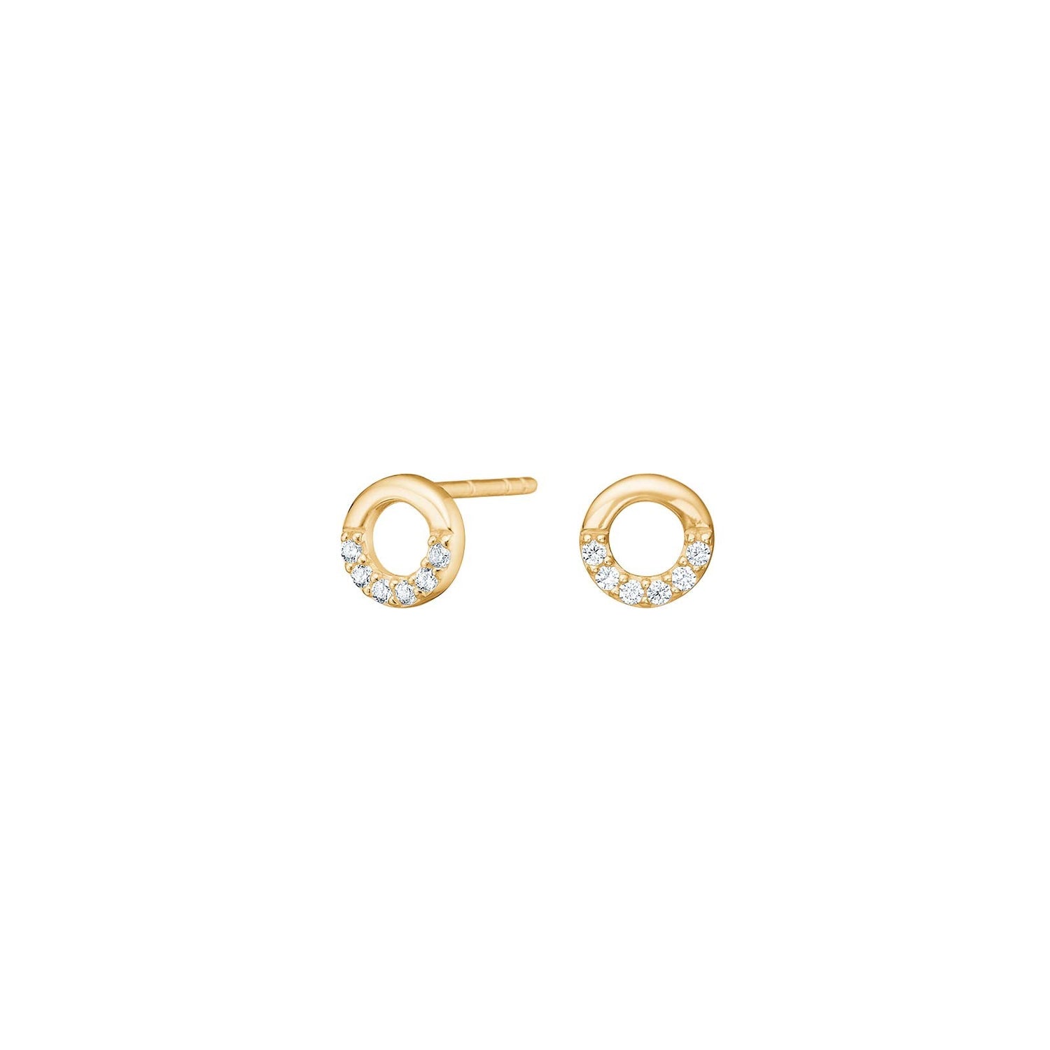 8Kt. Gold Ohringe m. cz