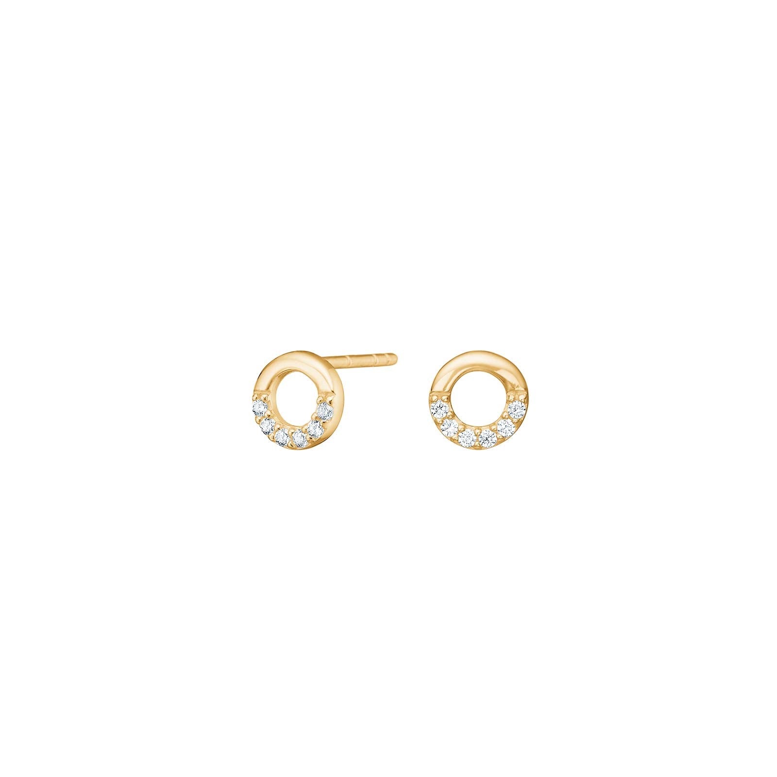 8ct. gold earrings w. cz