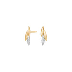 8ct. gold earrings w. cz
