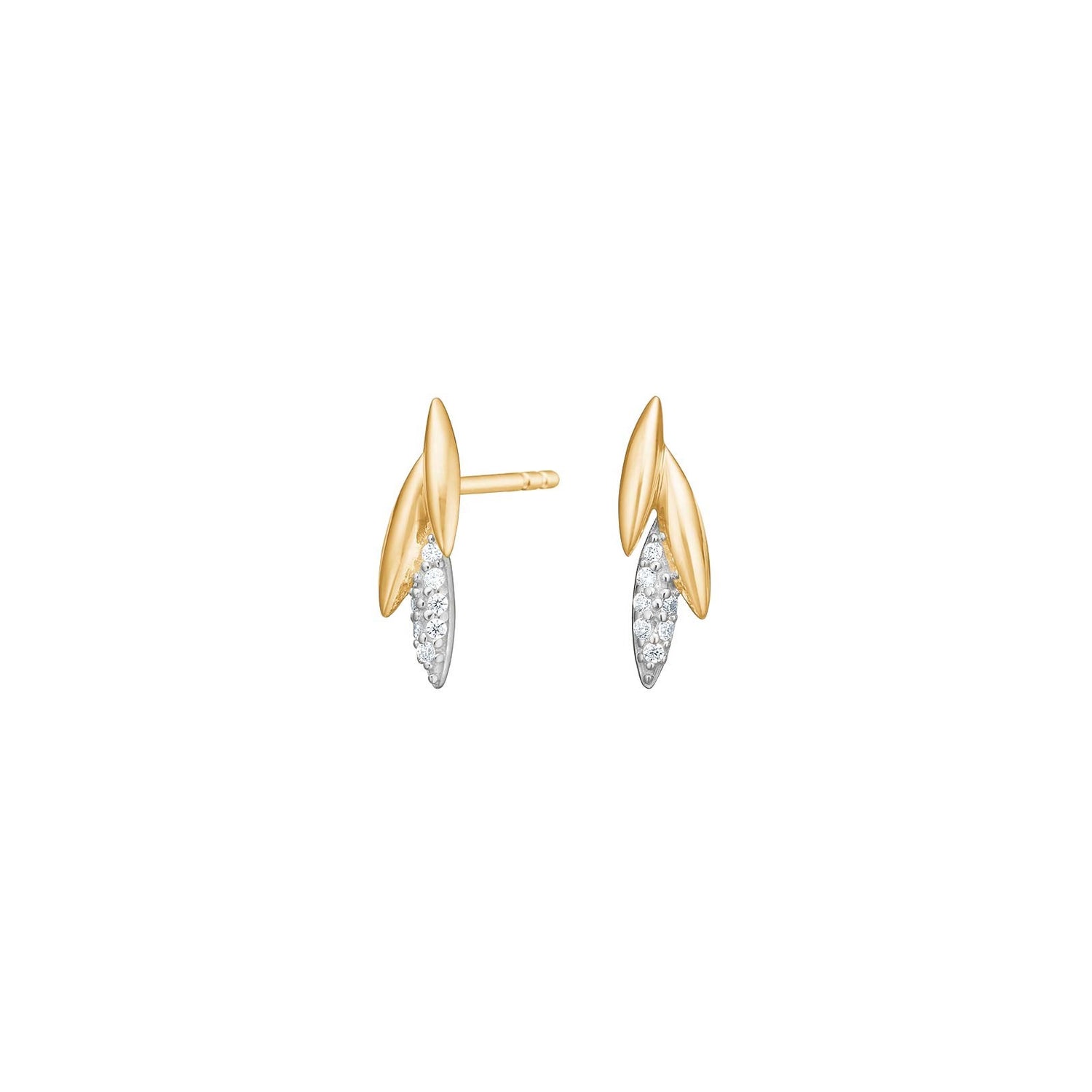 8Kt. Gold Ohringe m. cz
