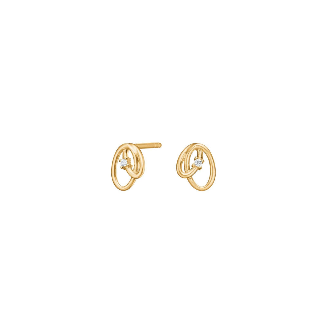 8ct. gold earrings w. cz