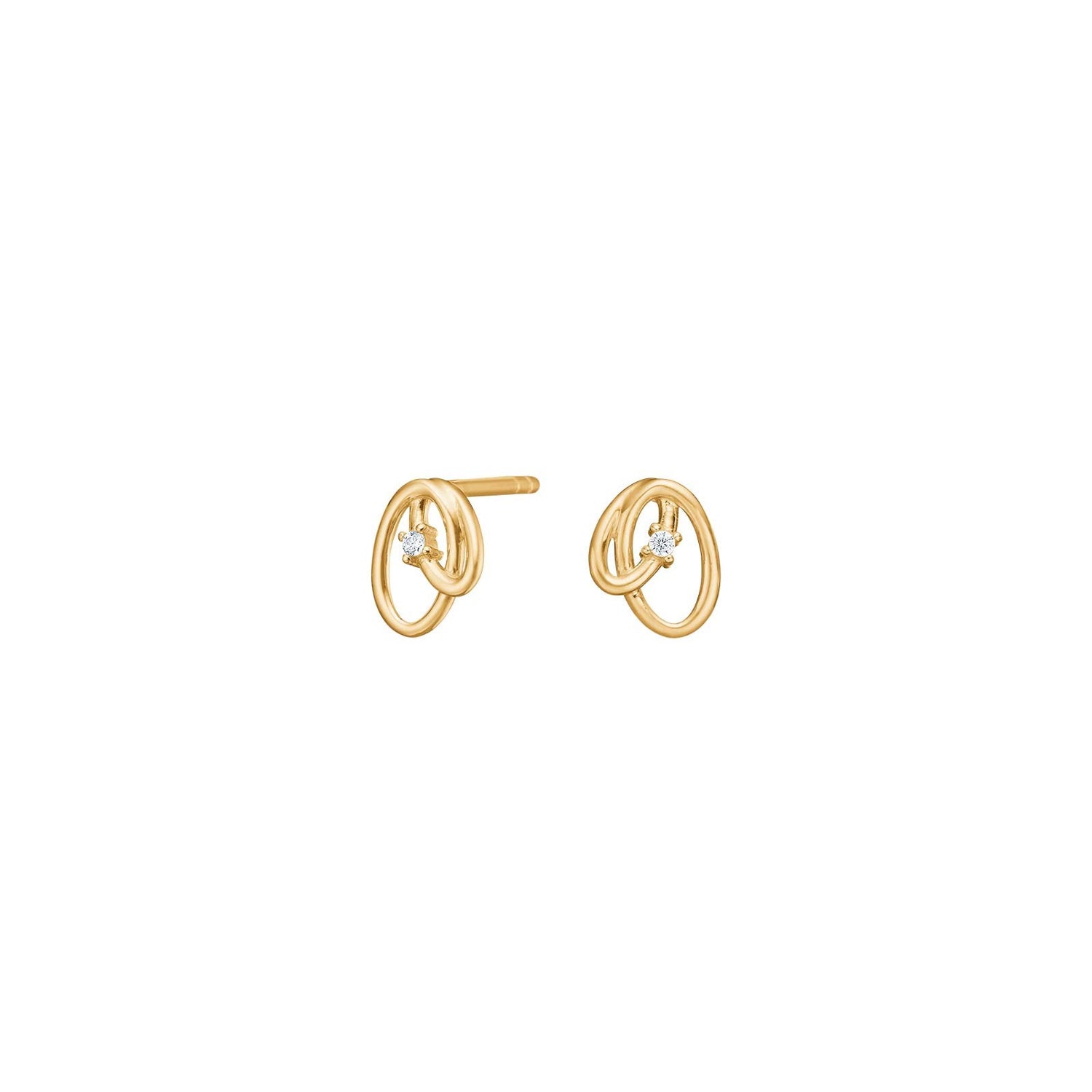 8Kt. Gold Ohringe m. cz