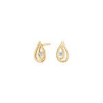 8Kt. Gold Ohringe m. cz