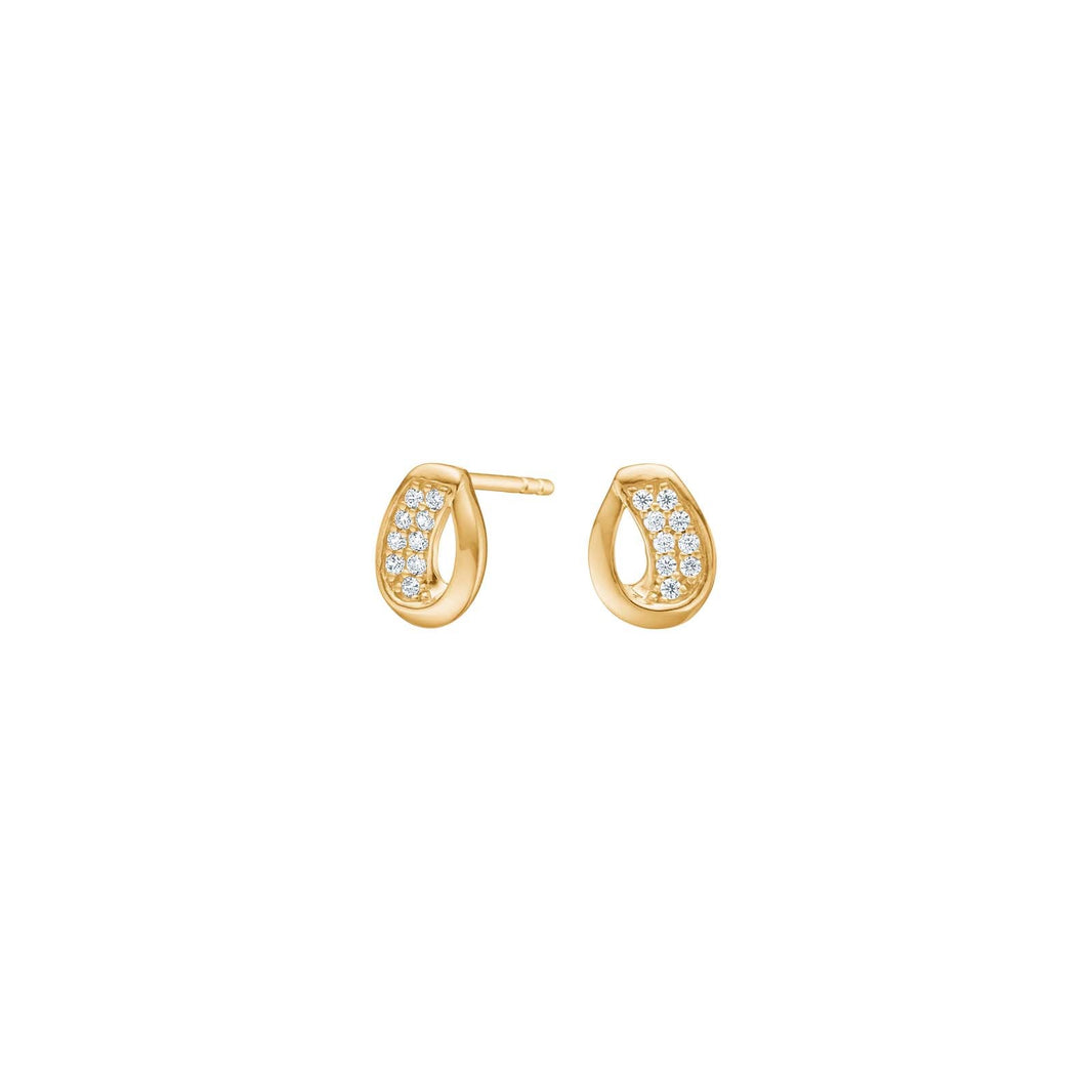 8ct. gold earrings w. cz