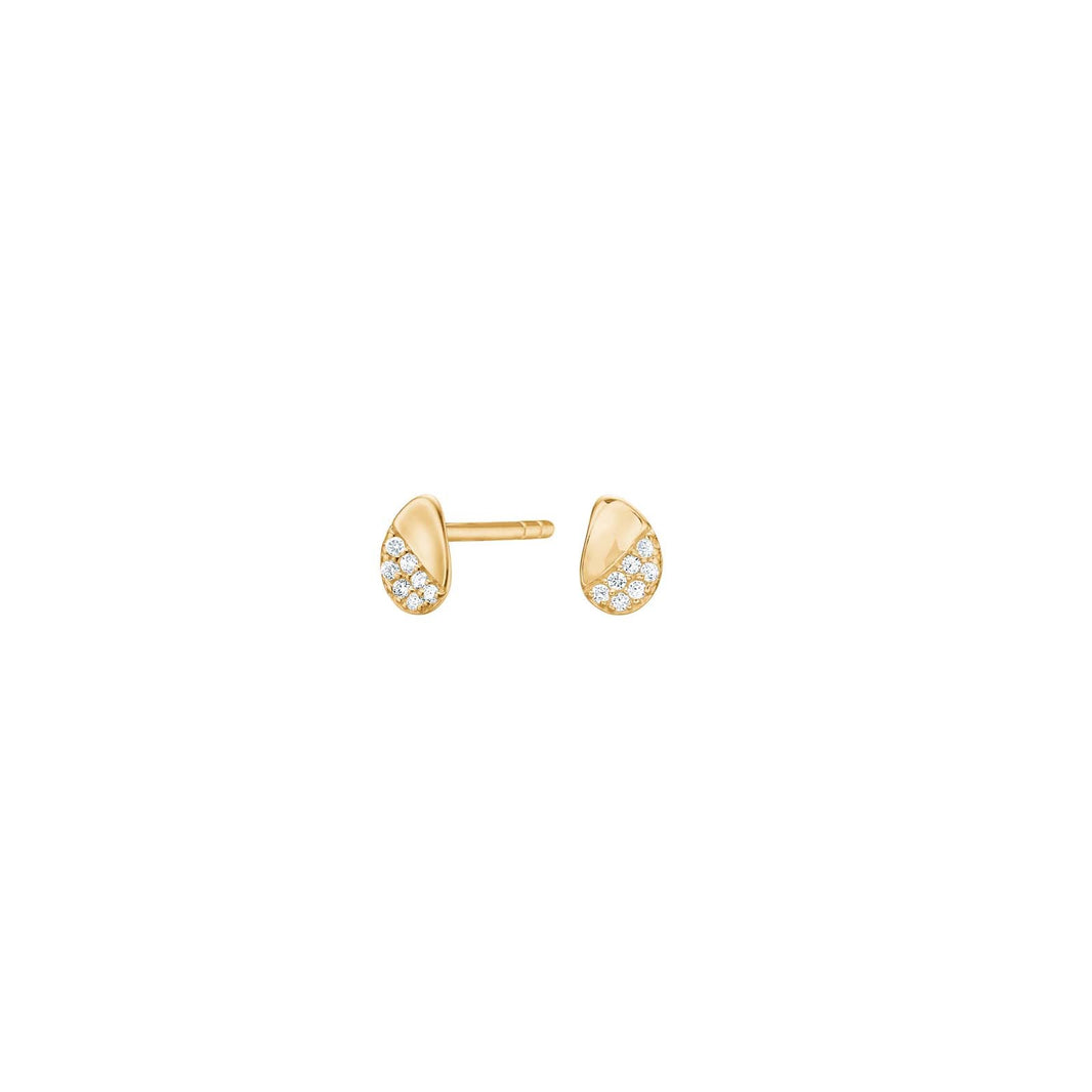 8ct. gold earrings w. cz