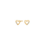 8ct. gold earrings hearts
