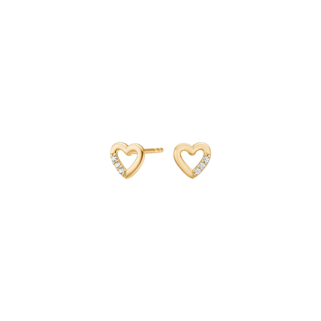8ct. gold earrings hearts