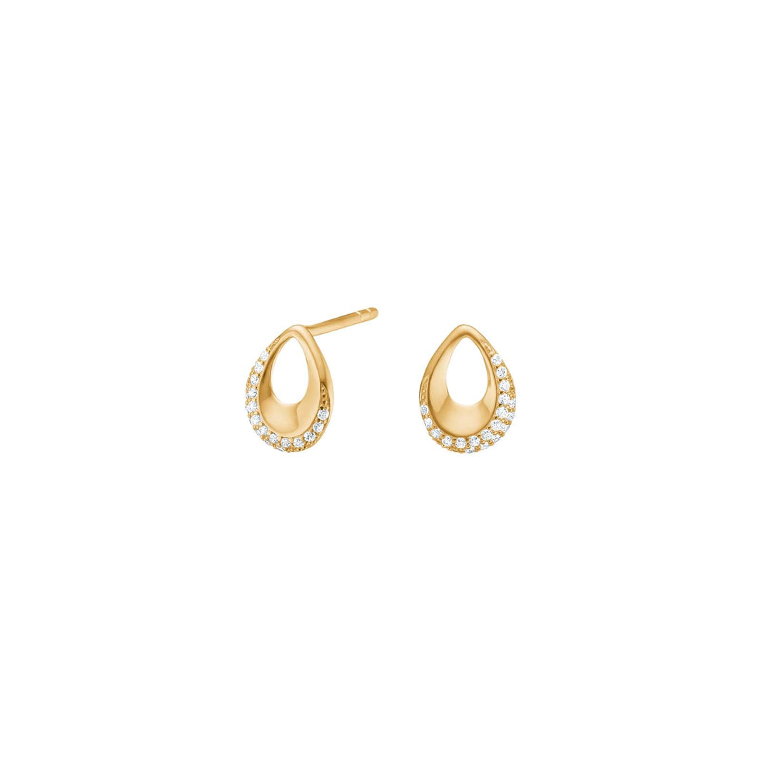 8ct. gold earrings w. cz