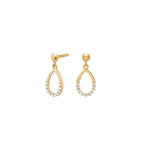 8ct. gold earrings w. cz