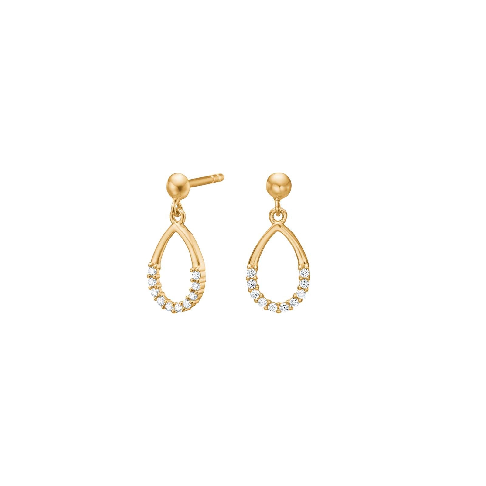 8Kt. Gold Ohrhänger m. cz