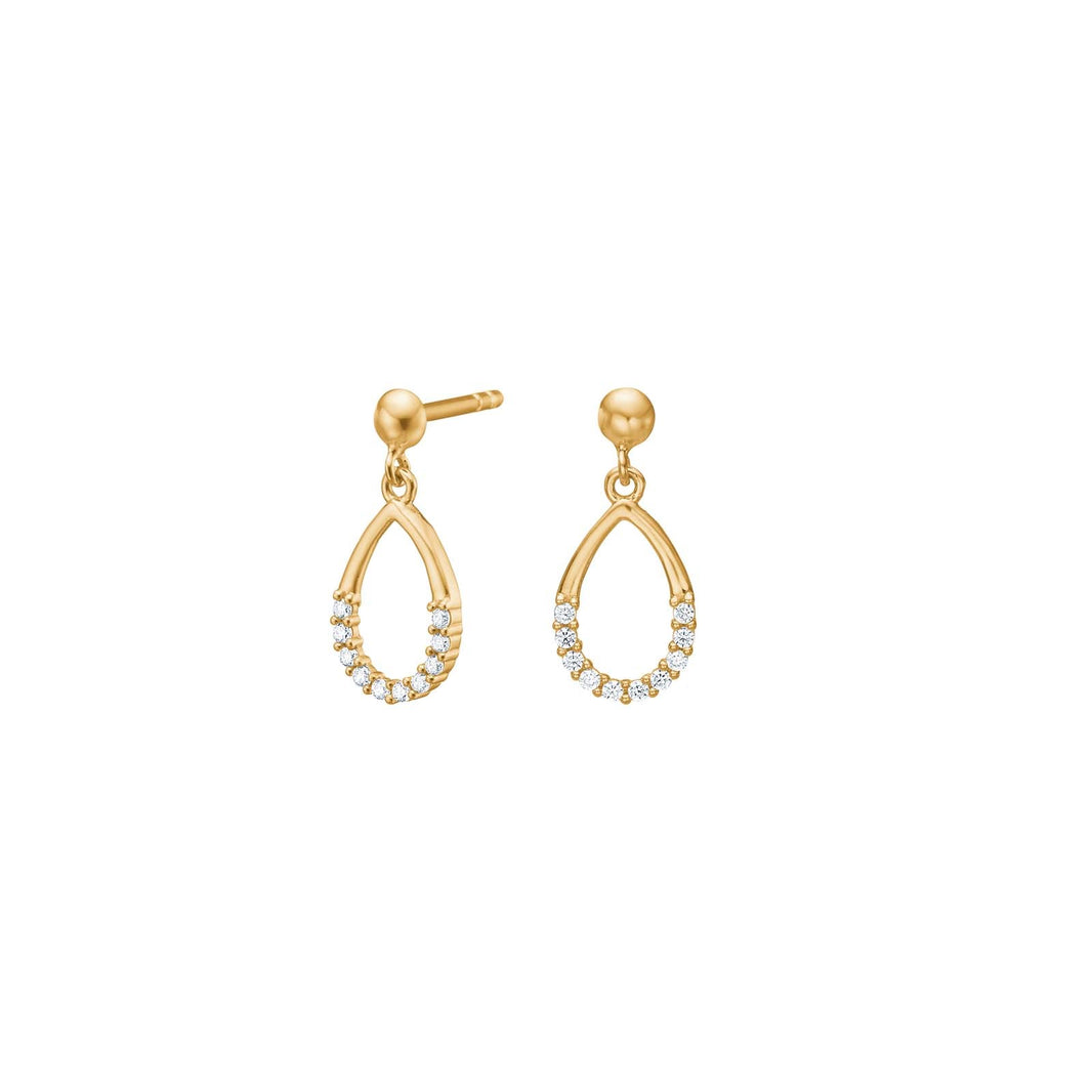 8ct. gold earrings w. cz