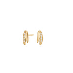 8ct. gold earrings w. cz