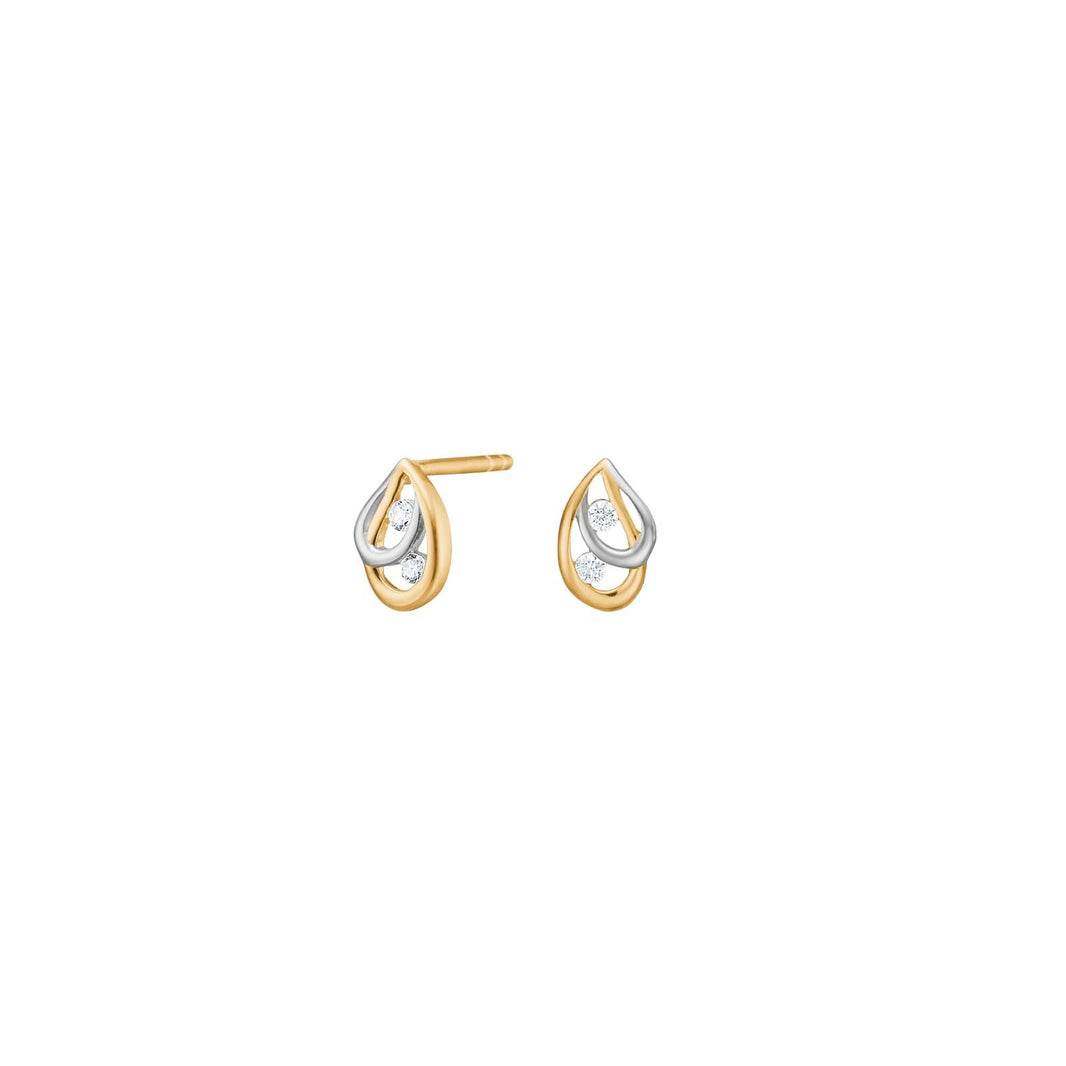 8ct. gold earrings w. cz