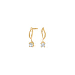8ct. gold earrings w. cz