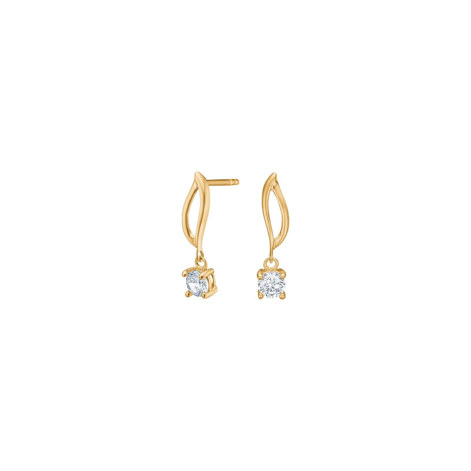 8Kt. Gold Ohrstecker m. cz