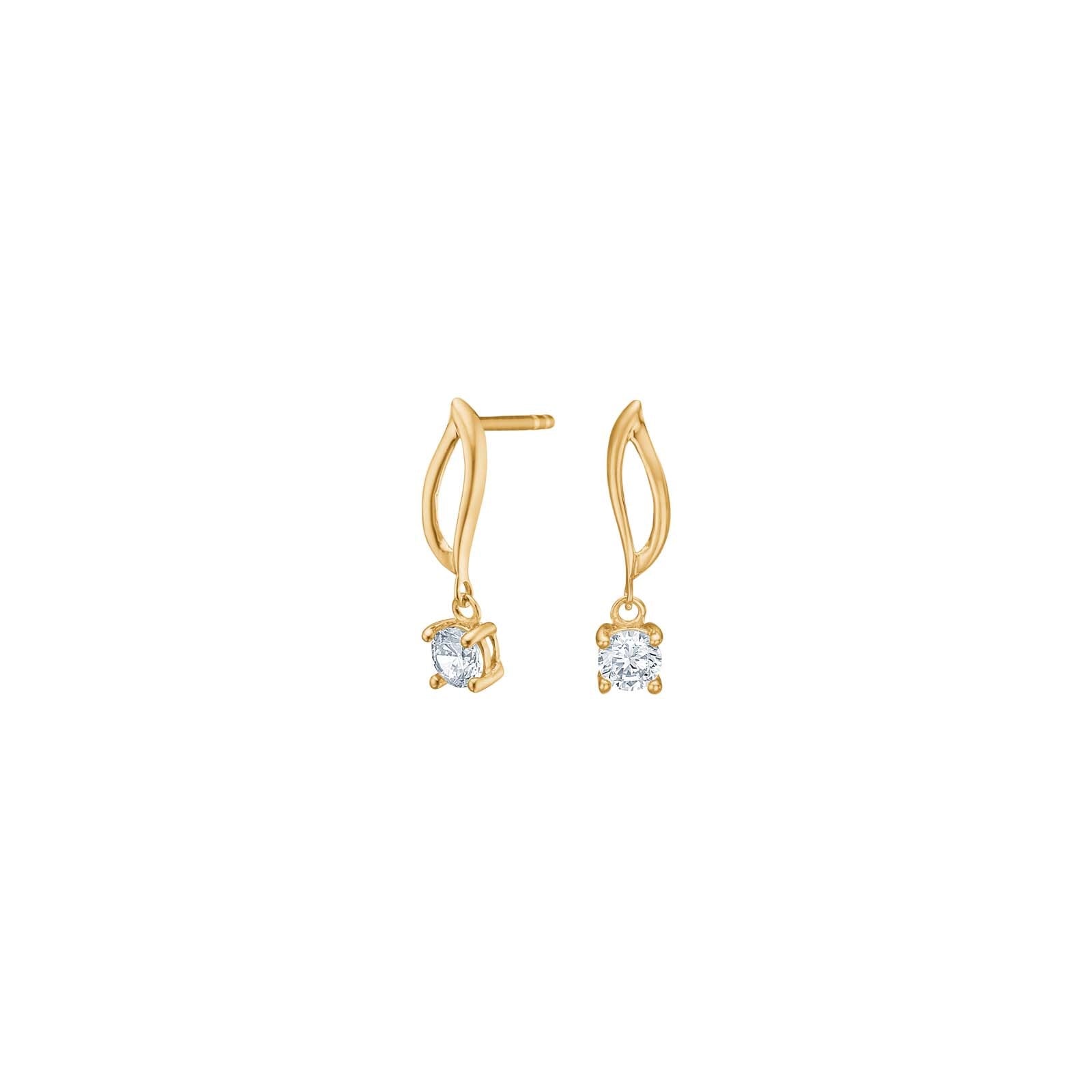 8Kt. Gold Ohrstecker m. cz