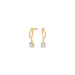 8ct. gold earrings w. cz
