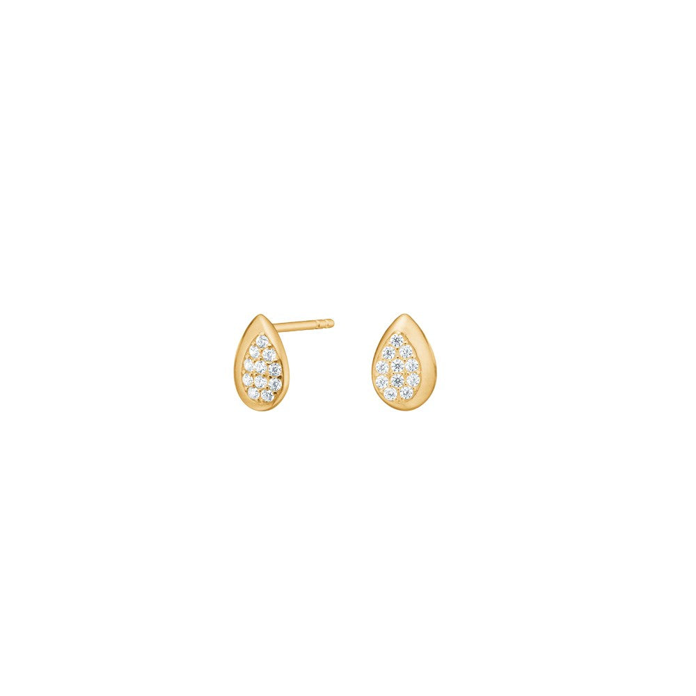 8kt. Gold Ohrstecker m. cz
