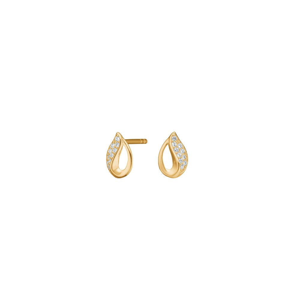 8kt. Gold Ohrstecker m. cz