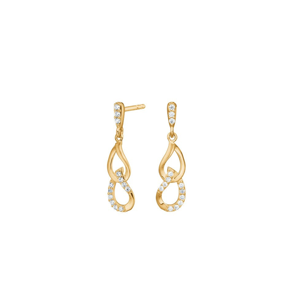 8kt. Gold Ohrhänger m. cz