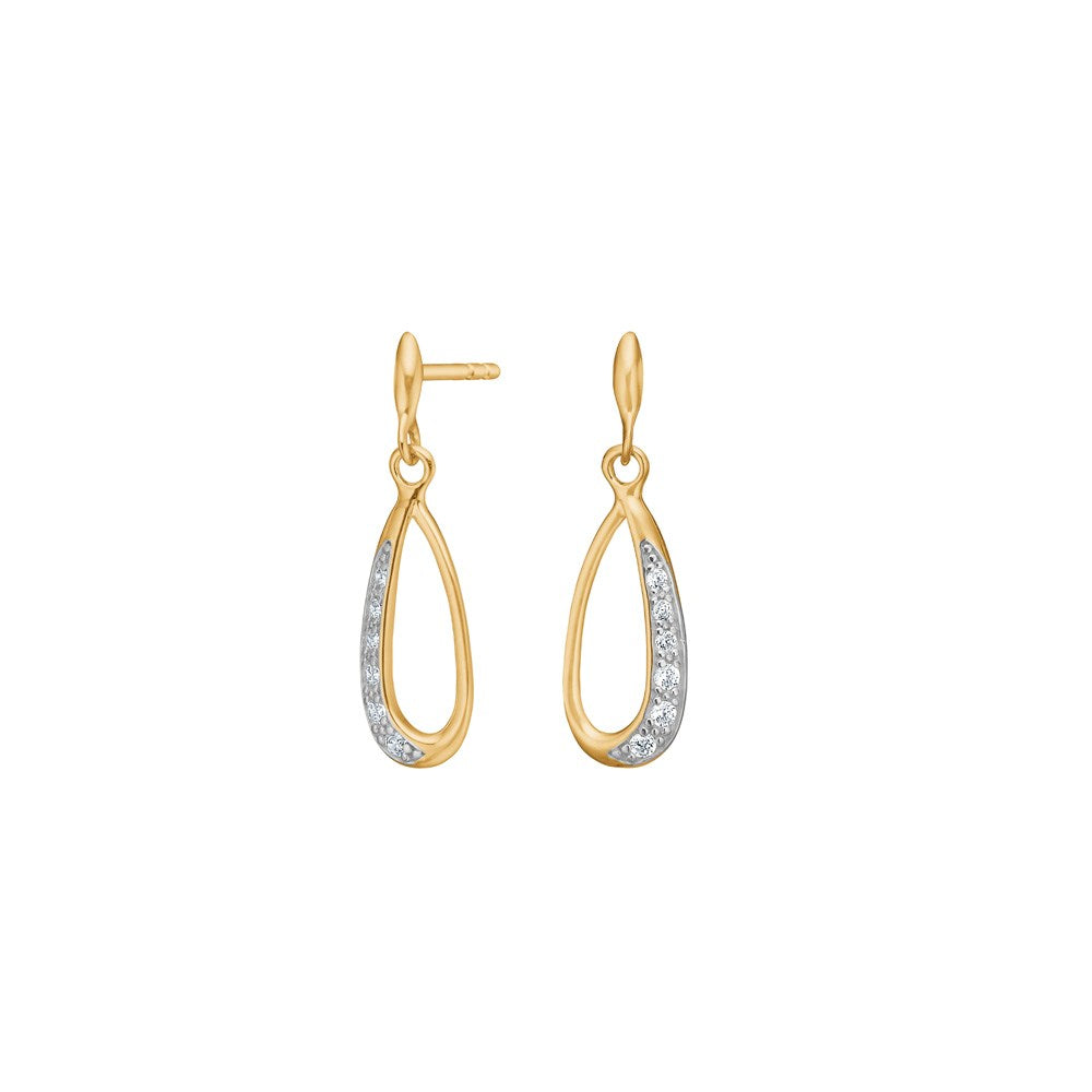 8kt. Gold Ohrhänger m. cz