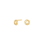 14Kt. Gold Ohringe m. 0,010ct W/SI