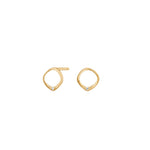 14ct. gold earrings w. 0,010ct W/SI