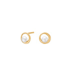 14ct. gold earrings w. FWP