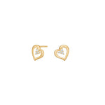 14kt. Gold Ohrstecker m. 0,054ct W/SI