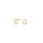 14kt. Gold Ohrstecker m. 0,040ct W/SI