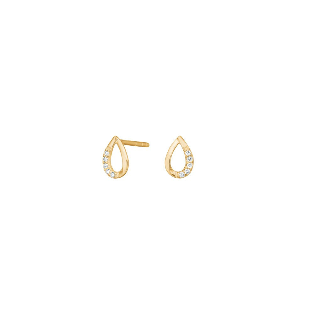14kt. Gold Ohrstecker m. 0,040ct W/SI