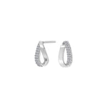 Rhod. silver earring