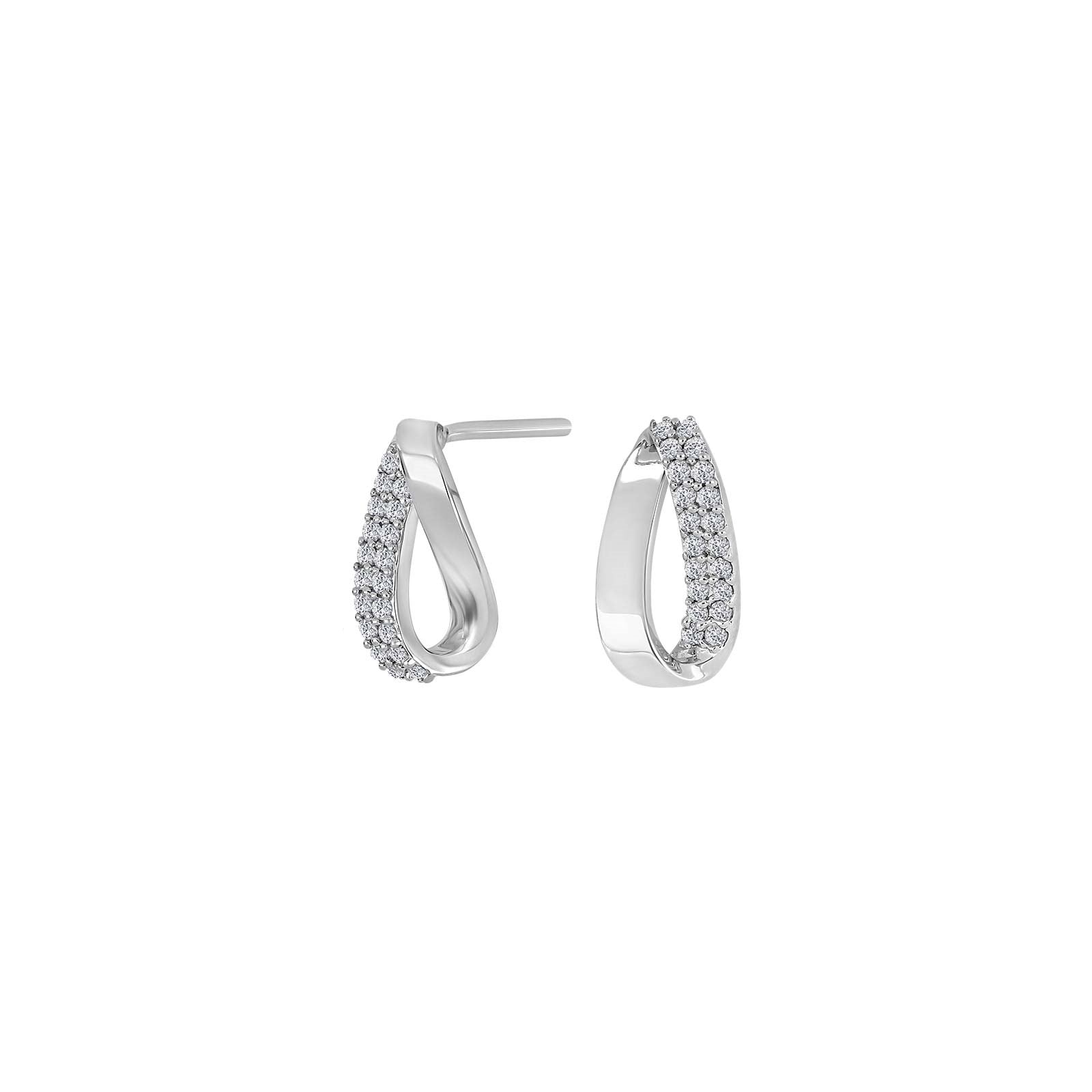 Rhod. silver earring