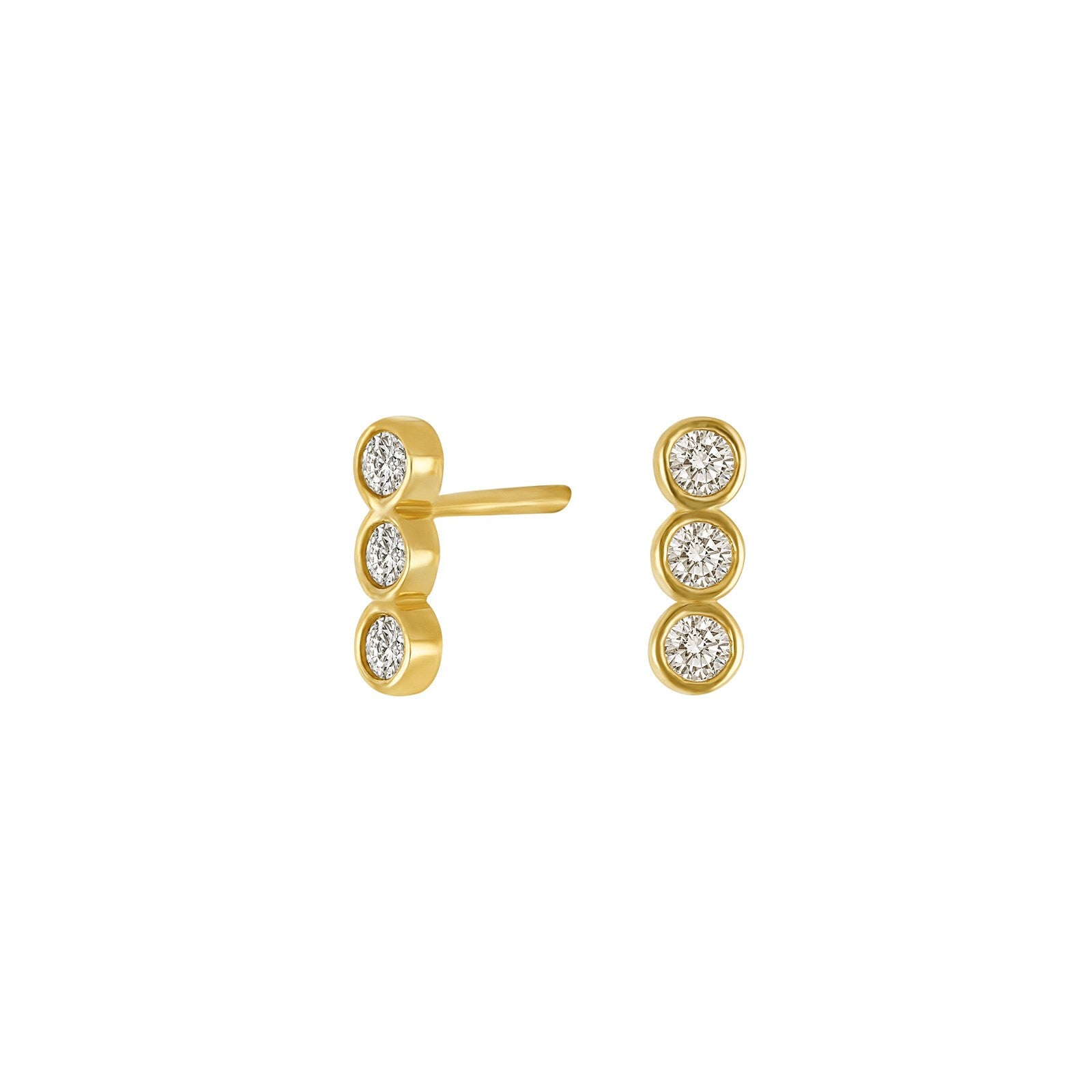8ct. gold earrings w/cz