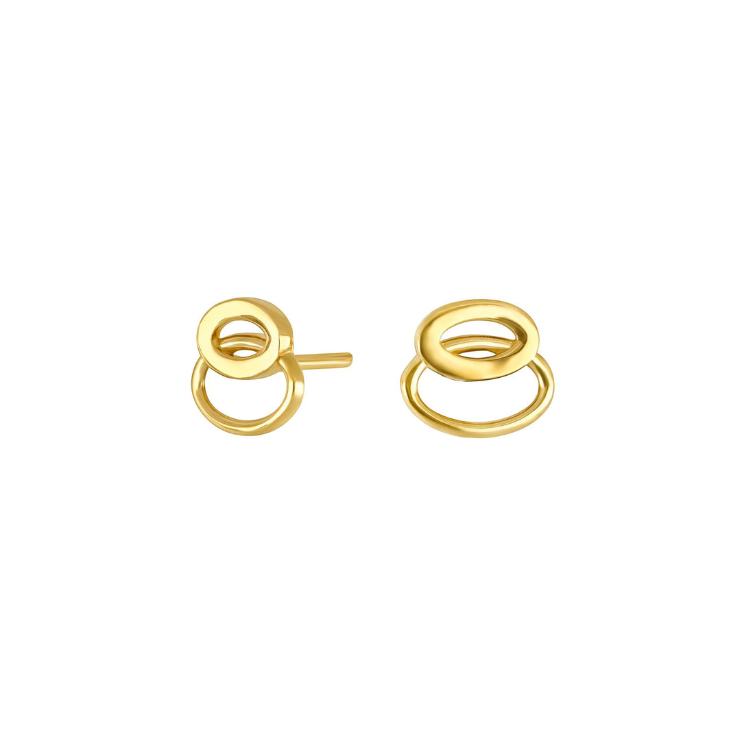 8kt. guldørestikker 2 ovaler