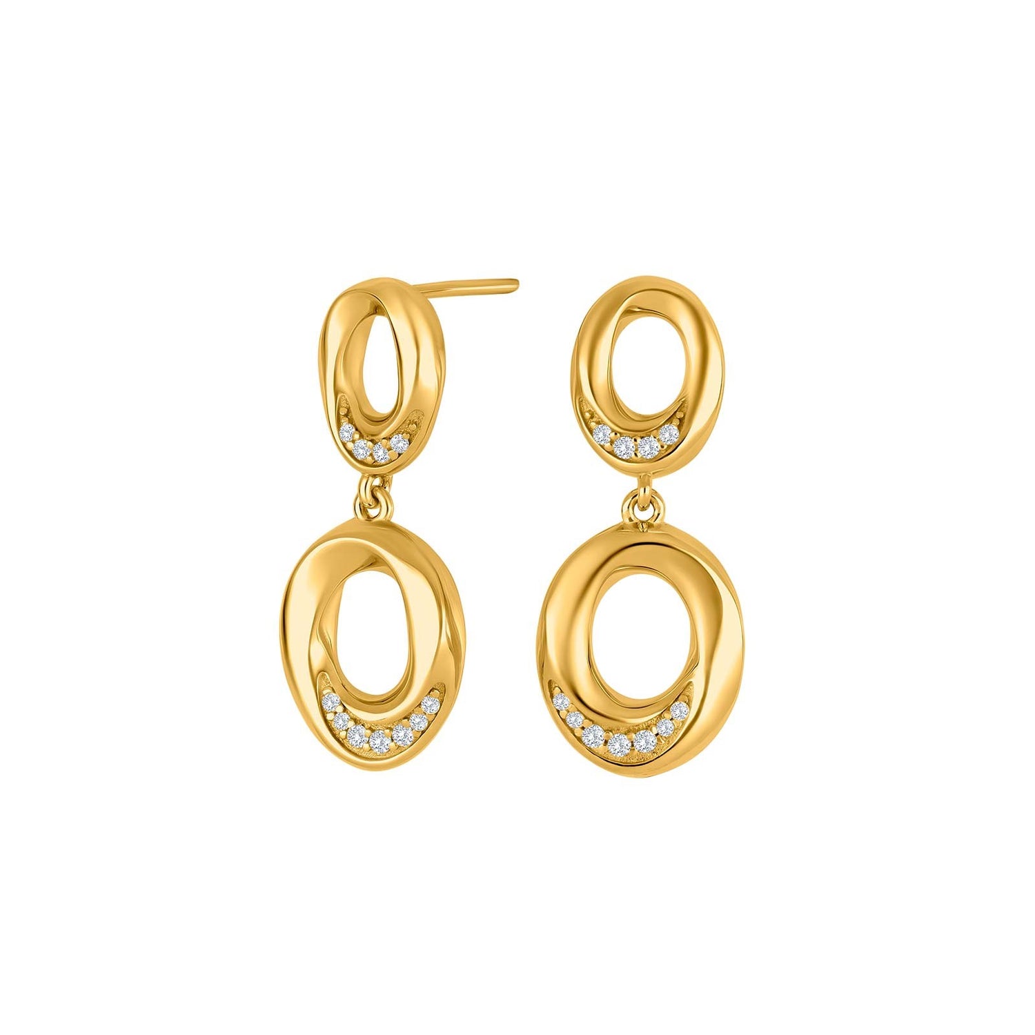 Silberohrringe OLGANOR - Vergoldet