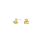 Silver ear studs 3 OLINANOR