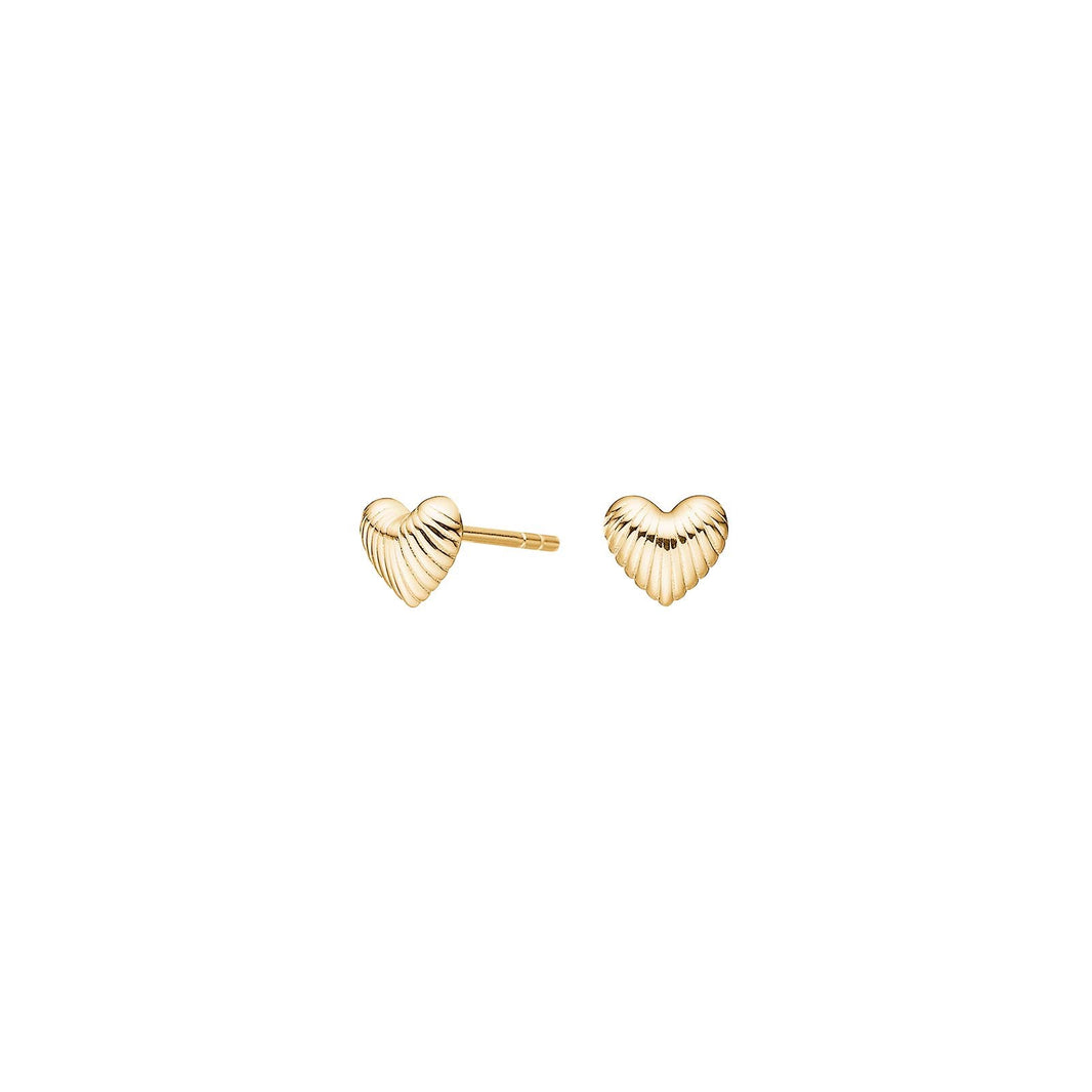 Silver earrings small heart BREEZE52 - Gold plated