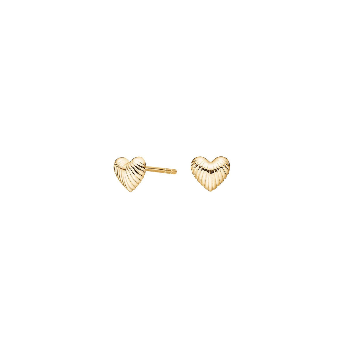 Silver earrings small heart BREEZE52 - Gold plated