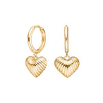 Silver earrings heart BREEZE52