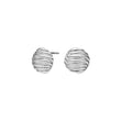 Silver ear studs large circle BREEZE52