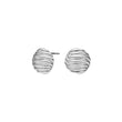 Silver ear studs large circle BREEZE52