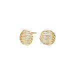 Silver ear studs large circle BREEZE52