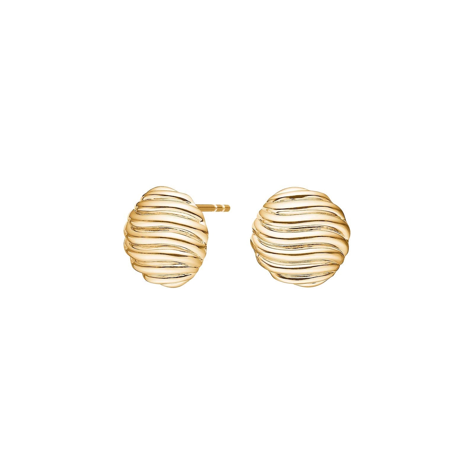 Silver ear studs large circle BREEZE52