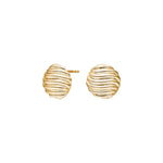 Silver ear studs large circle BREEZE52